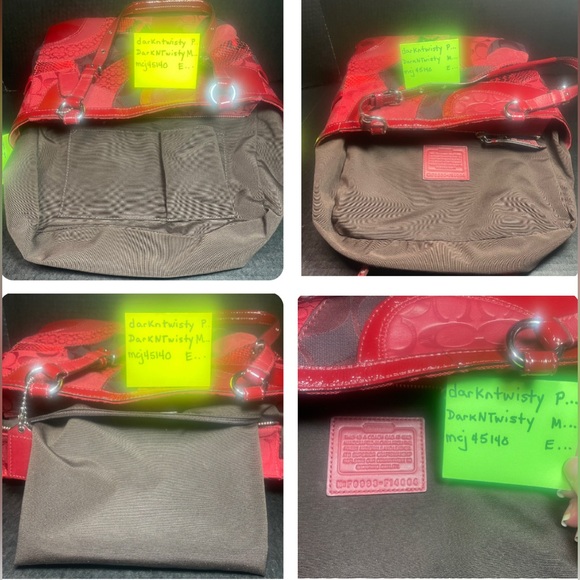 Beautiful Mixed Media Coach Signature Tote Gorgeous! Used only once or twice - Picture 6 of 17